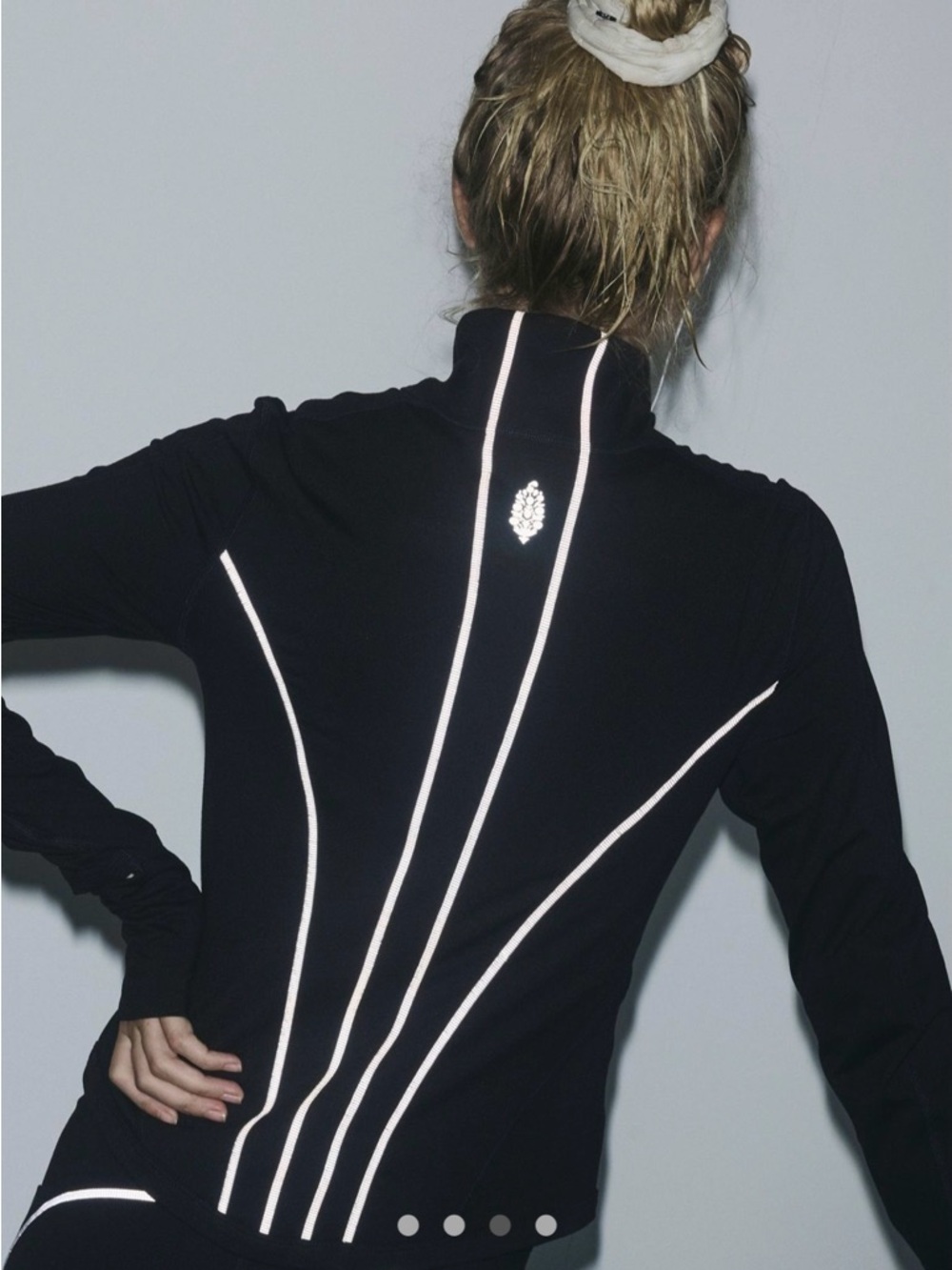 FP Movement by Free People Black Half Zip-Up Sweatshirt